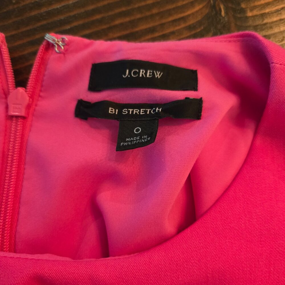 JCrew 80s Style Hot Pink Dress -- Size 0 - Picture 3 of 3